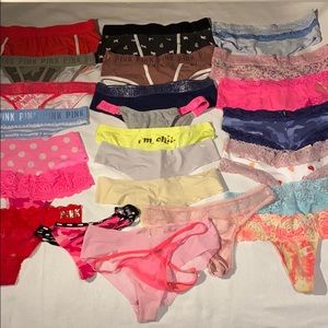 25 Variety Panties From Pink & VS